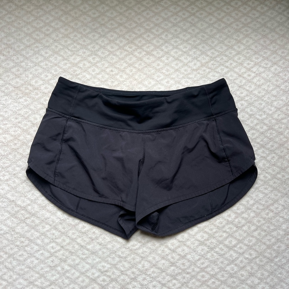 Black Lululemon Speed Up Shorts